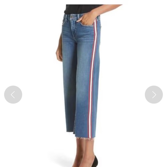 L'AGENCE Danica Side Stripe Crop Wide Leg Jeans - Picture 3 of 6